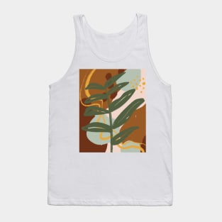 Abstract Leaf, Modern Minimal Art Tank Top